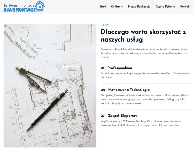 Preview site hausmontage.pl